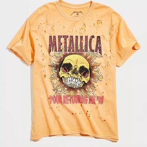 UO Metallica Sun Distressed Vintage Wash Tee